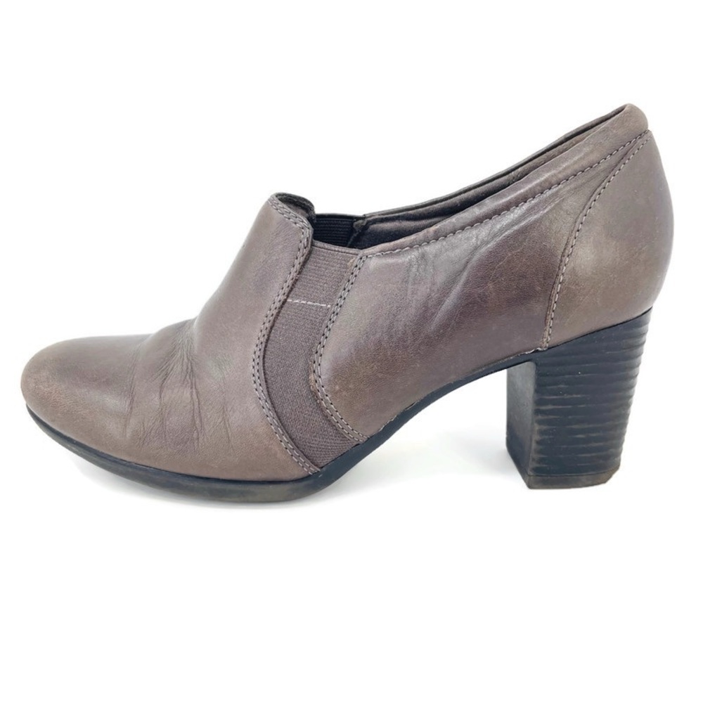 Clark's Loafer Pump, High Heel Leather Shoe, Women's Size 8 1/2